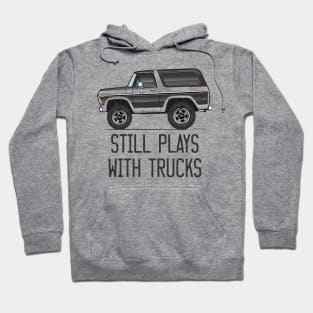 Still plays with trucks Cartoon Muticolor and Black Hoodie